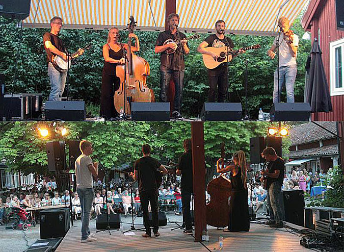 Sätra Brunn barbecue evevning with Downhill Bluegrass Band
